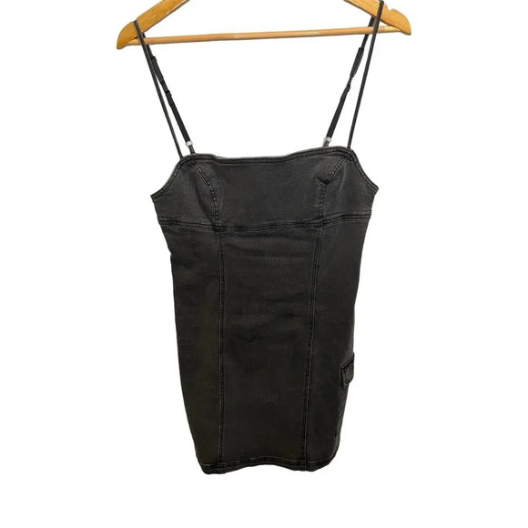 Urban Outfitters Whitney Black Denim Mini Dress - Picture 2 of 9
